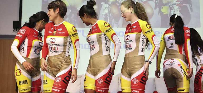 Colombian womens cycling team kit investigated by UCI 