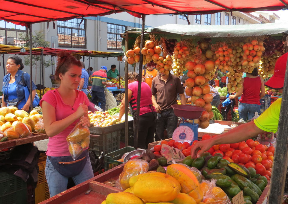 Costa Rica's rich bounty of fruits, vegetables and other farm products are on display at Downtown San Jose's Farmer's Market.