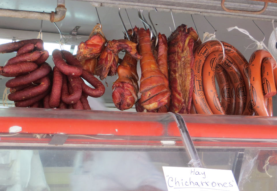Hand-made sausages, ham hocks and smoked pork ribs are just a few of the products from Ronald Rojas' farm.
