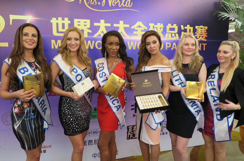 Shakira McDonald was among the top 12 finalsts in the Mrs. World 2016 pageant