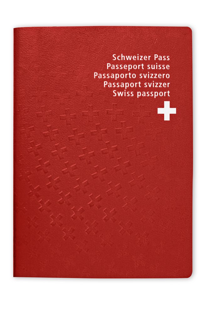 Swiss passports are bright red.