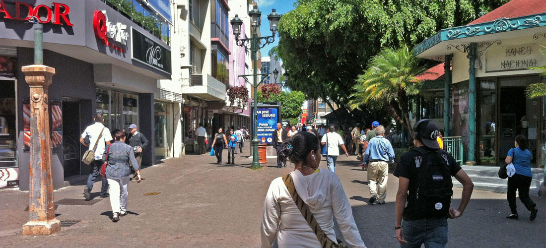 The Avenida Central (Bulevar) in San Jose