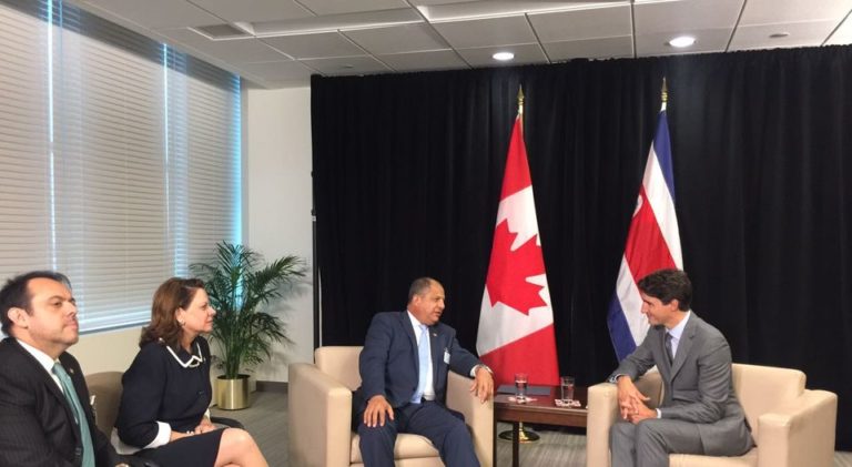 Solis Meets With Canada’s PM To Discuss Visas For Costa Ricans Among Other Topics