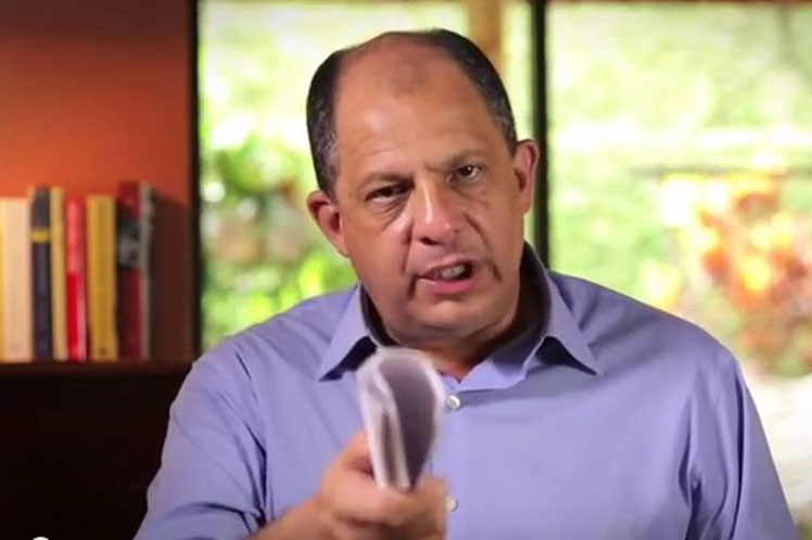President Luis Guillermo Solis Denies Any Involvement In The Chinese Cement Corruption