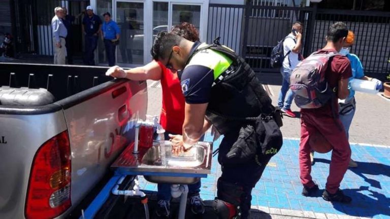 Mobile sinks installed in downtown San José to combat Covid-19