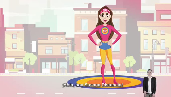 Mexican superhero Susana Distancia swoops in to promote social distancing