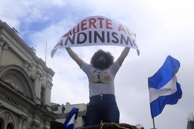 Nicaraguans in Costa Rica protested against Daniel Ortega’s electoral farce