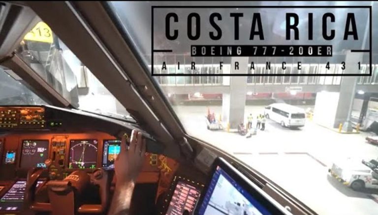 Air France pilot records his takeoff from Juan Santamaría (Video)